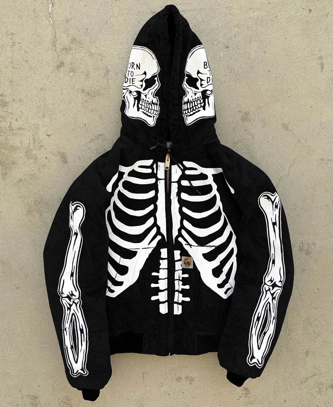 Skeleton Hoodie Custom Full Face Zip