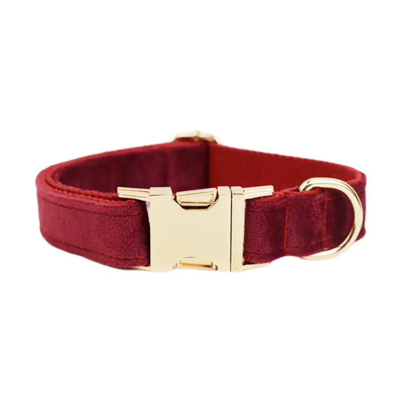 Velvet Fabric Dog Collar for Pets