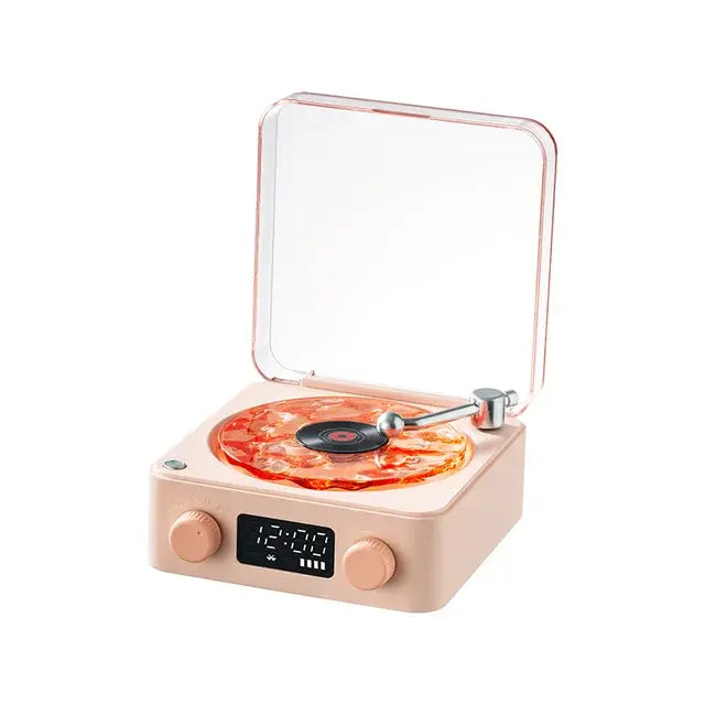 Mini Retro Vinyl Speaker with Calming Light