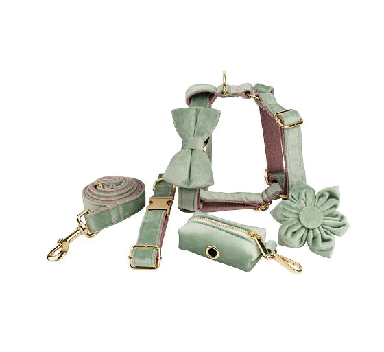 Velvet Fabric Dog Collar for Pets