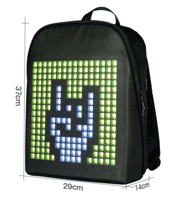 Dynamic LED Display Waterproof Backpack