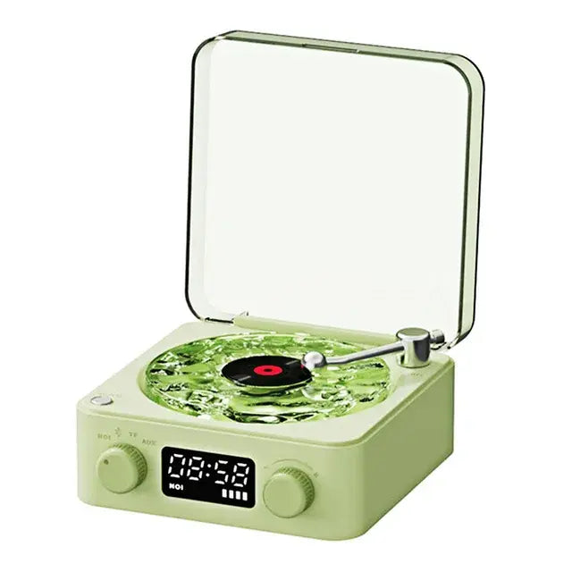 Mini Retro Vinyl Speaker with Calming Light