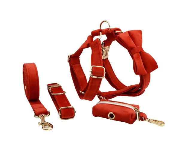Velvet Fabric Dog Collar for Pets