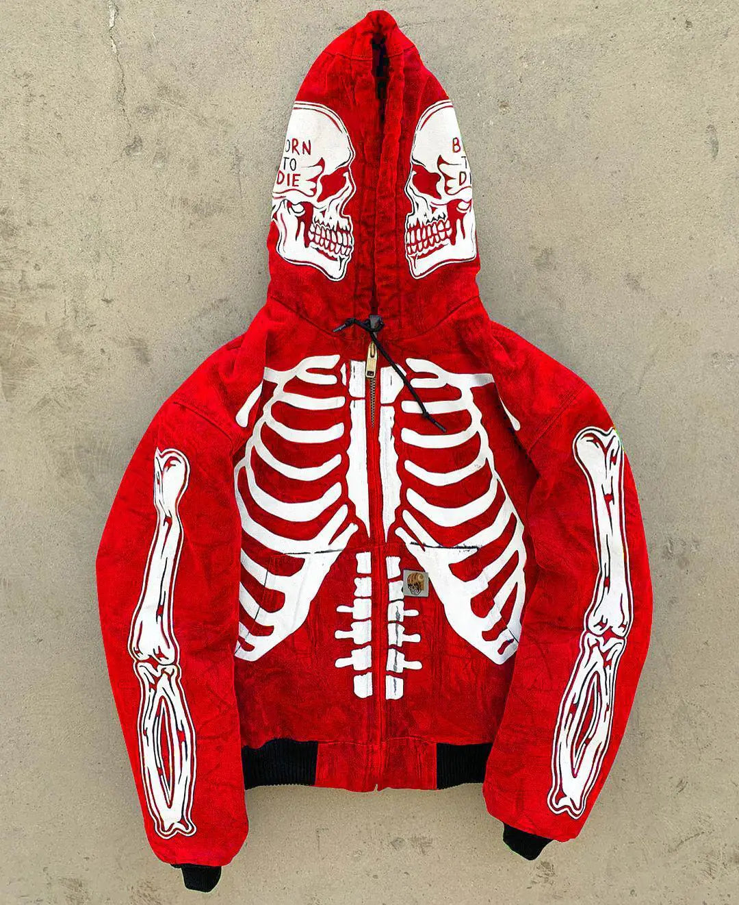 Skeleton Hoodie Custom Full Face Zip