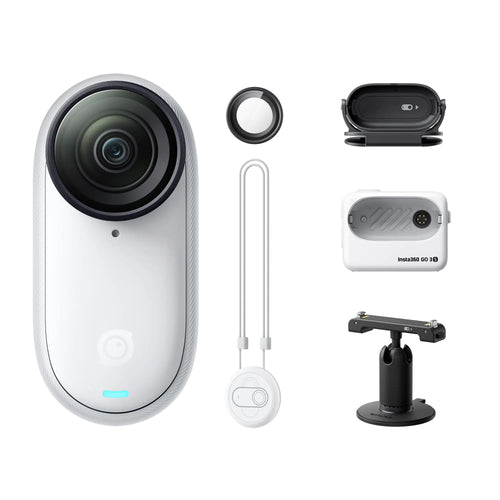 Insta360 GO 3S - 64 GB White 4K Tiny Portable Vlogging Camera Hands-Free POVs Mount Anywhere Stabilization 140 Min Battery Life 10m Waterproof Pet POV