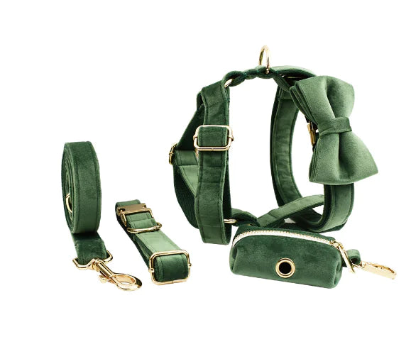 Velvet Fabric Dog Collar for Pets