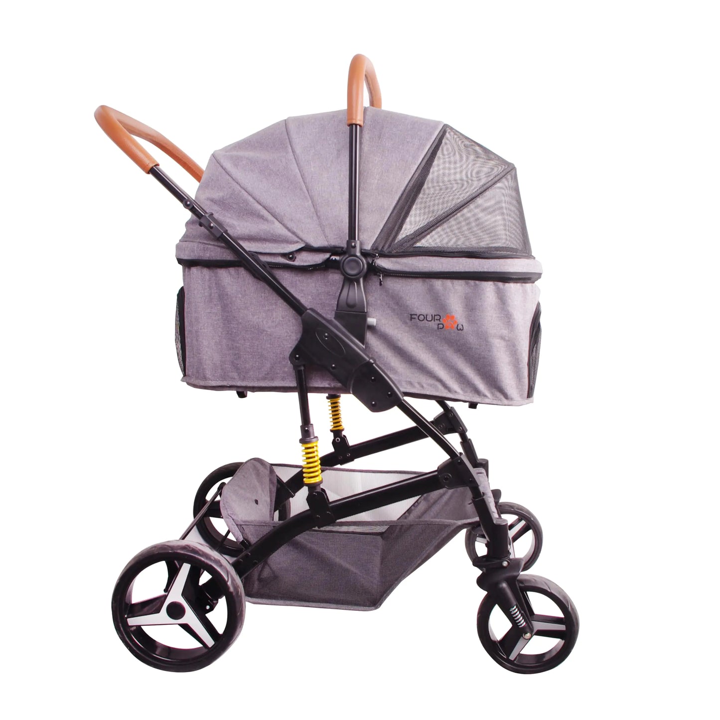 FOURPAW Pet Stroller Up to 55lbs Folding Lightweight & Multifunctional