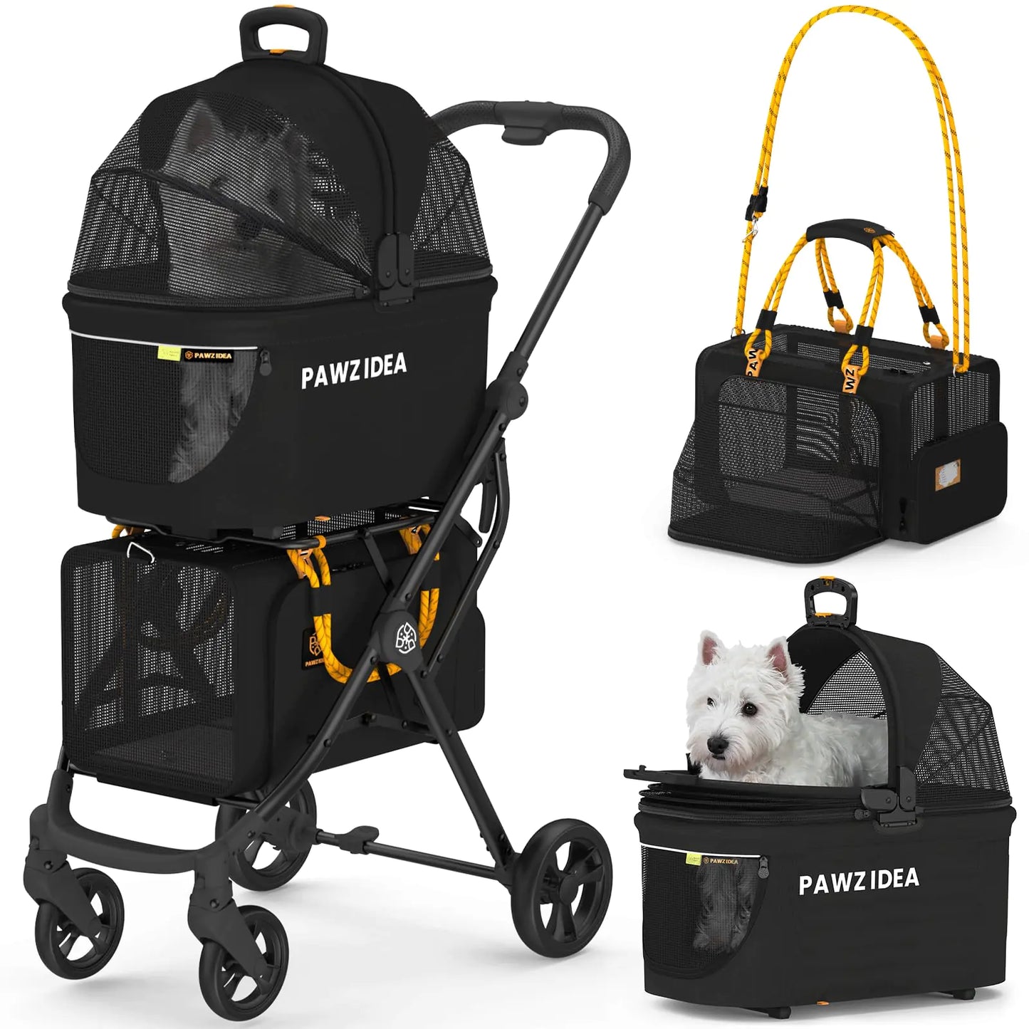 PAWZIDEA Double Pet Stroller for 2 Pets
