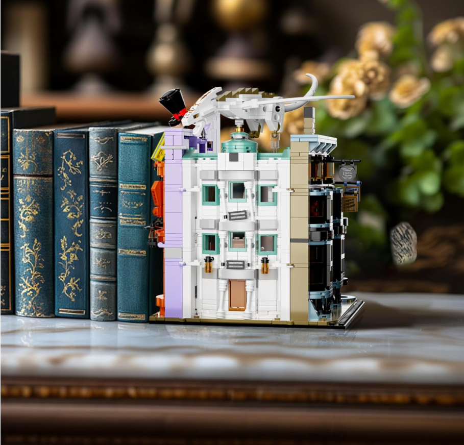 Magic Ideas Diagon Bookend Toy Building Set, Compatible with Lego Harry, Creative Building Toy for Fantasy Fans & Adults, Durable Collectible Design (1187 Pieces)