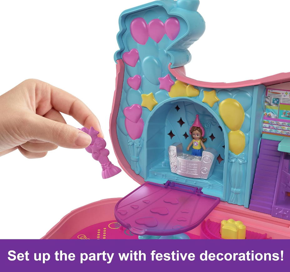 Polly Pocket Puppy Party Extravaganza Playset with 26 Accessories