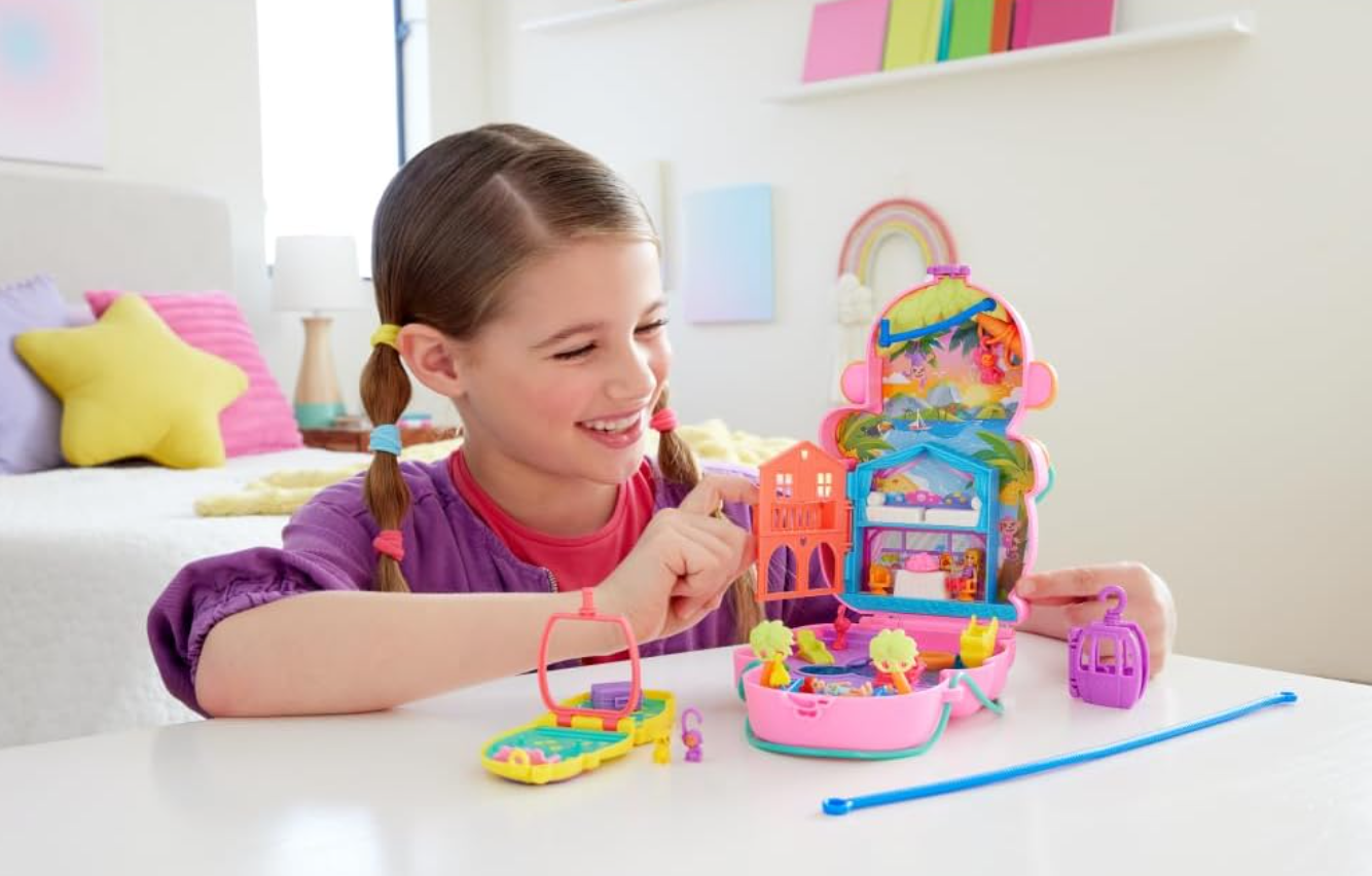 Polly Pocket Jungle Adventure Playset with Wearable Purse