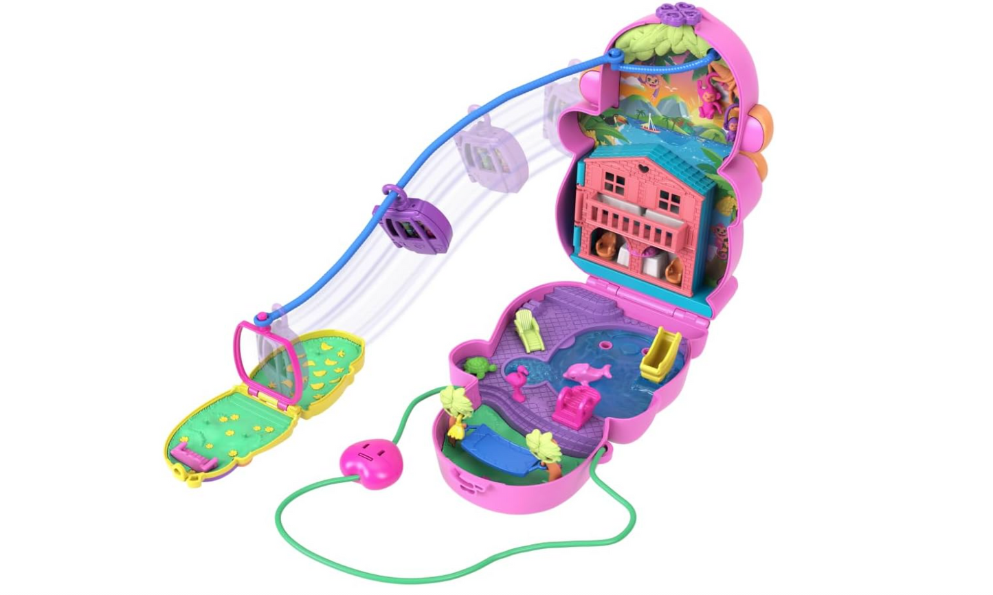Polly Pocket Jungle Adventure Playset with Wearable Purse