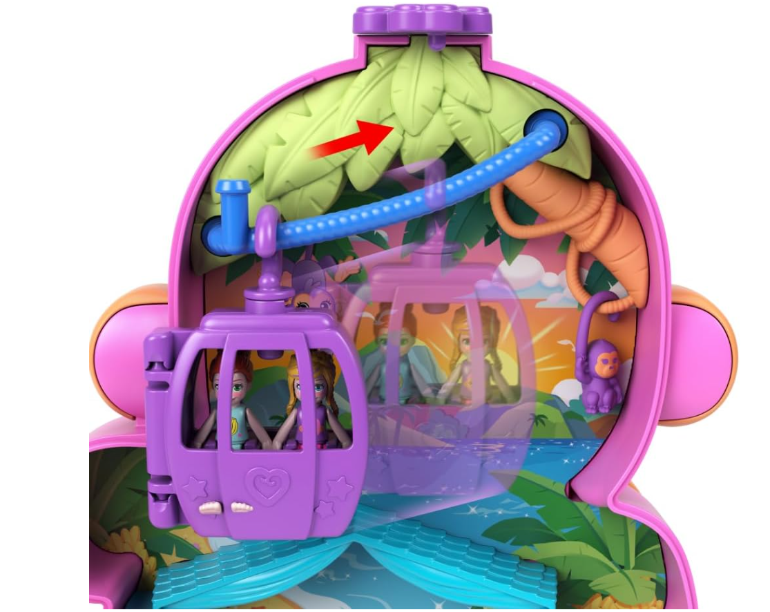 Polly Pocket Jungle Adventure Playset with Wearable Purse