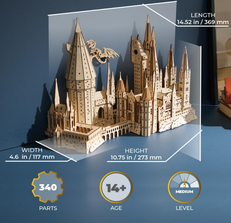 Hogwarts Castle Magic Puzzle - Harry Potter 3D Wooden Model