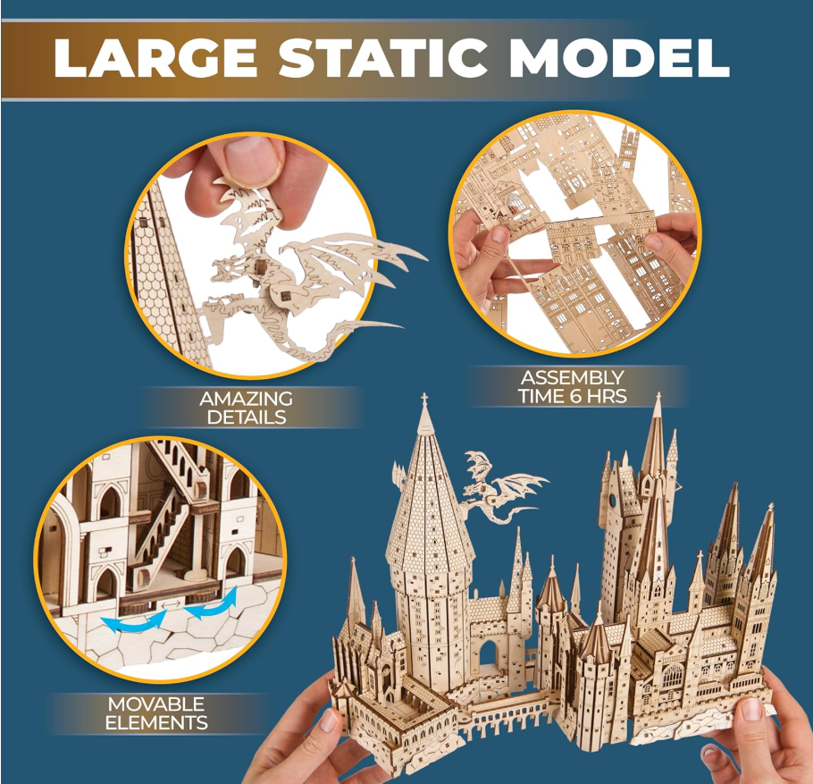 Hogwarts Castle Magic Puzzle - Harry Potter 3D Wooden Model