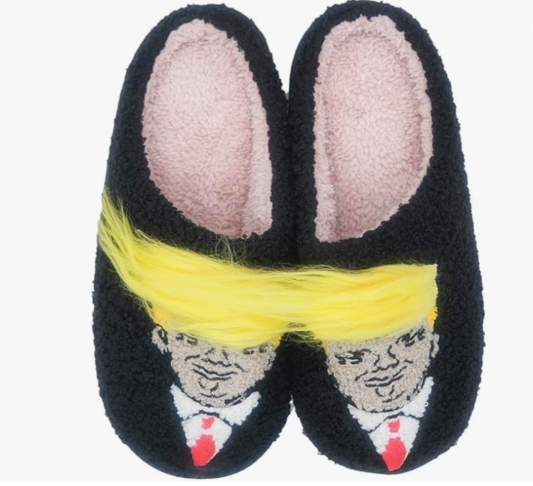 Trump Hair Plush Slippers