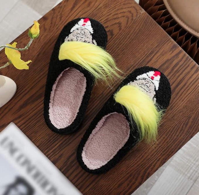 Trump Hair Plush Slippers