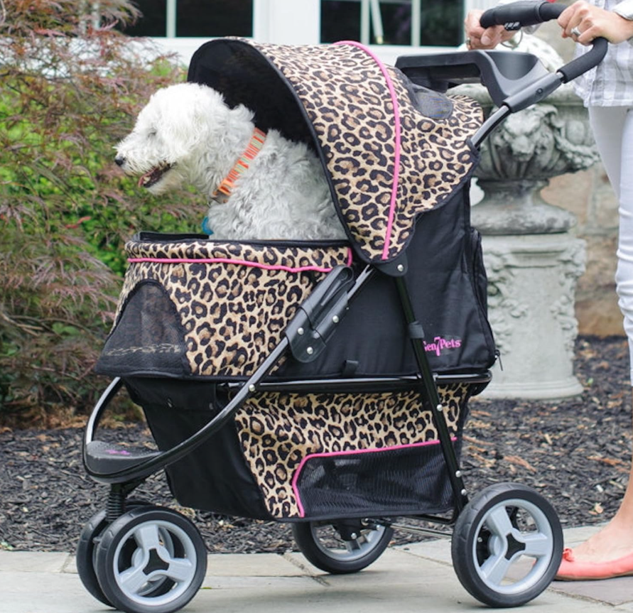 Gen7Pets Promenade Pet Stroller Cheetah Brown