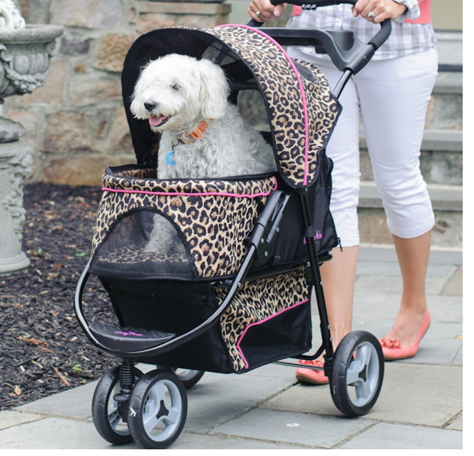 Gen7Pets Promenade Pet Stroller Cheetah Brown