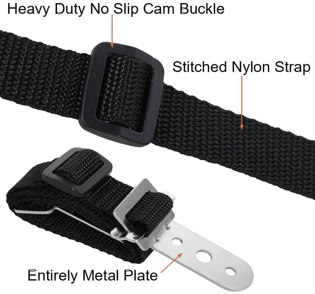 Adjustable Anti-tip TV Straps Safety for Flat Screen Heavy Duty Dual Cable Metal Anchor for Baby Proofing & Pet Protecting Anti-Tip TV and Furniture Anchor Straps kit 2 Straps