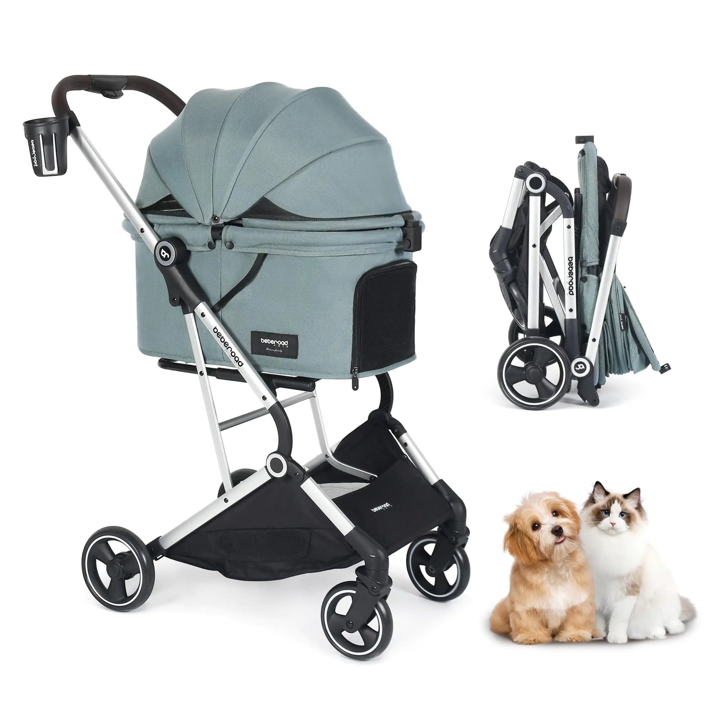 Beberoad Pets T4 PRO Pet Stroller for Small Medium Dogs & Cats