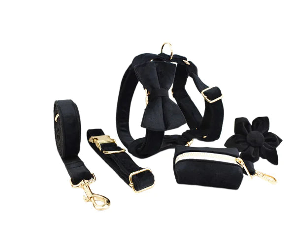Velvet Fabric Dog Collar for Pets