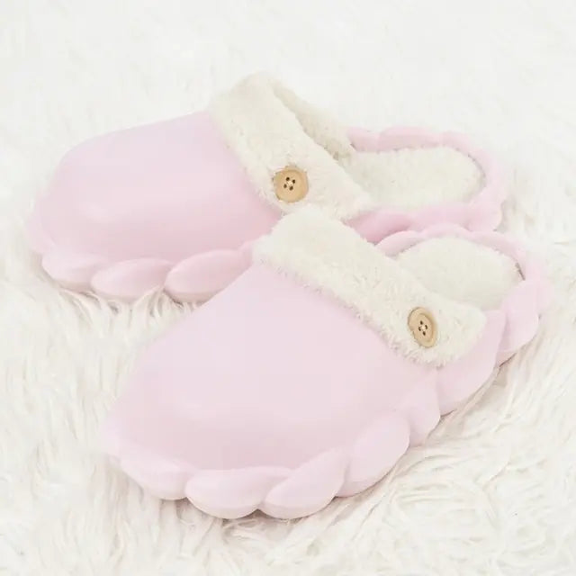 Winter Plush Shark Slippers