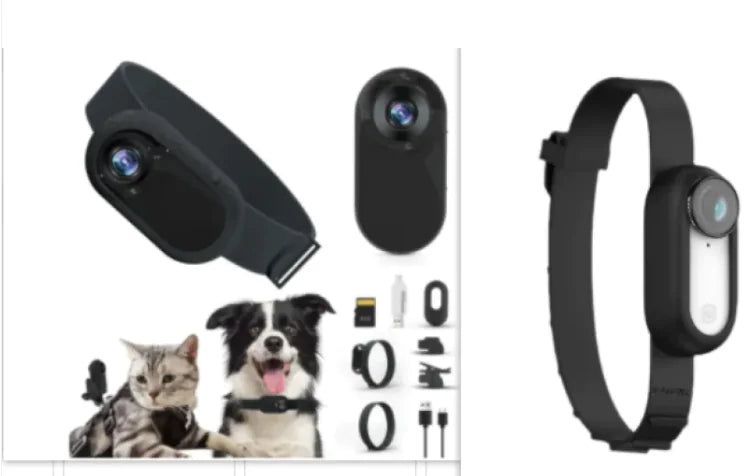 Cat Camera Collar: 170° Wide Angle Dog Collar Camera with 0.96 Inch LCD Screen, Multifunctional Pet and Cat Tracker