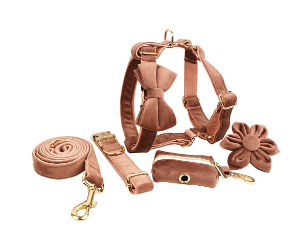 Velvet Fabric Dog Collar for Pets