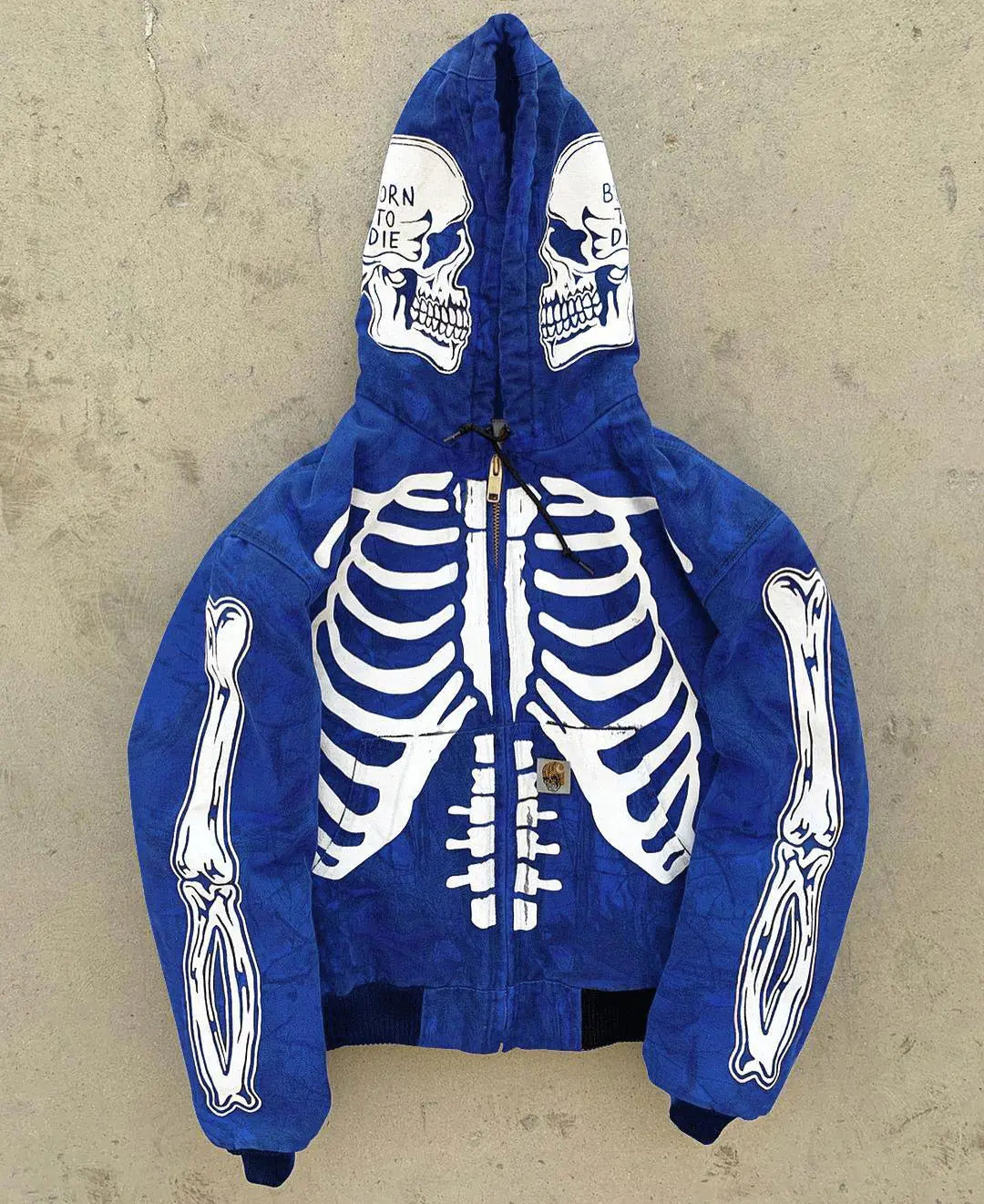 Skeleton Hoodie Custom Full Face Zip