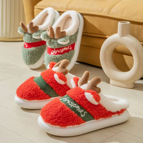 Warm Christmas Slippers Soft Plush