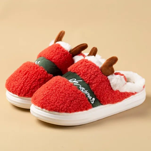 Warm Christmas Slippers Soft Plush