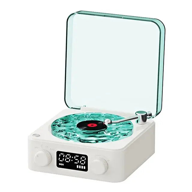 Mini Retro Vinyl Speaker with Calming Light