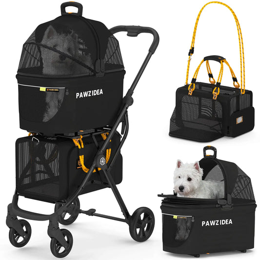 PAWZIDEA Double Pet Stroller for 2 Pets