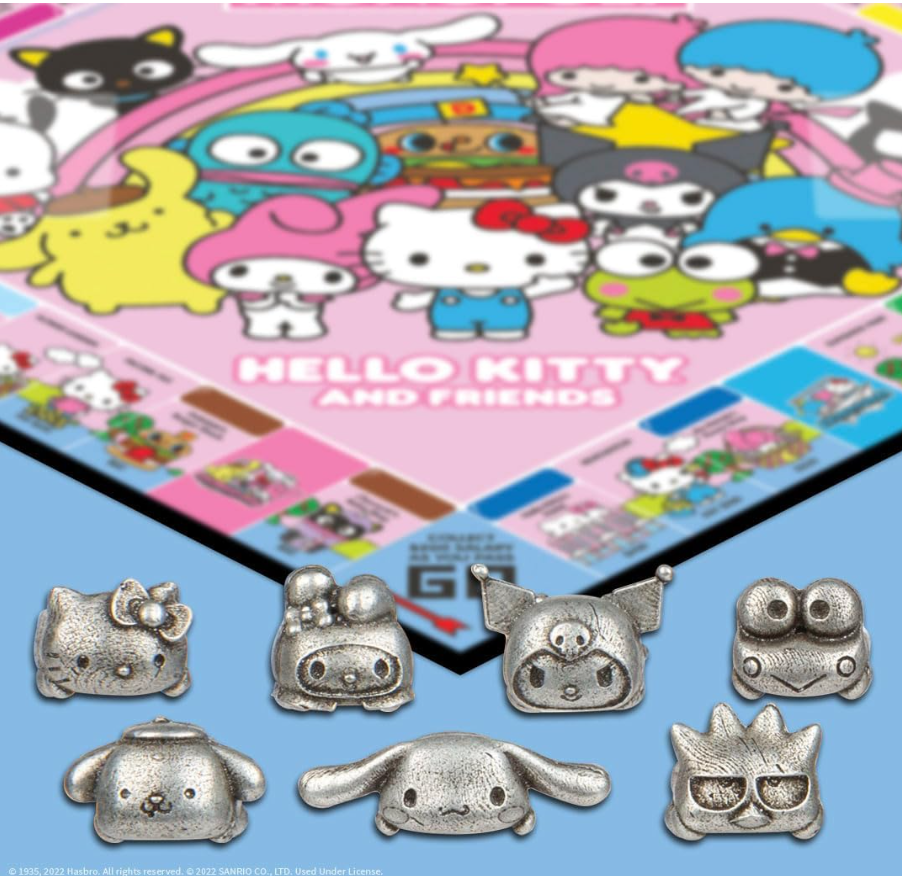 Hello Kitty and Friends Classic Monopoly Game Officially-Licensed