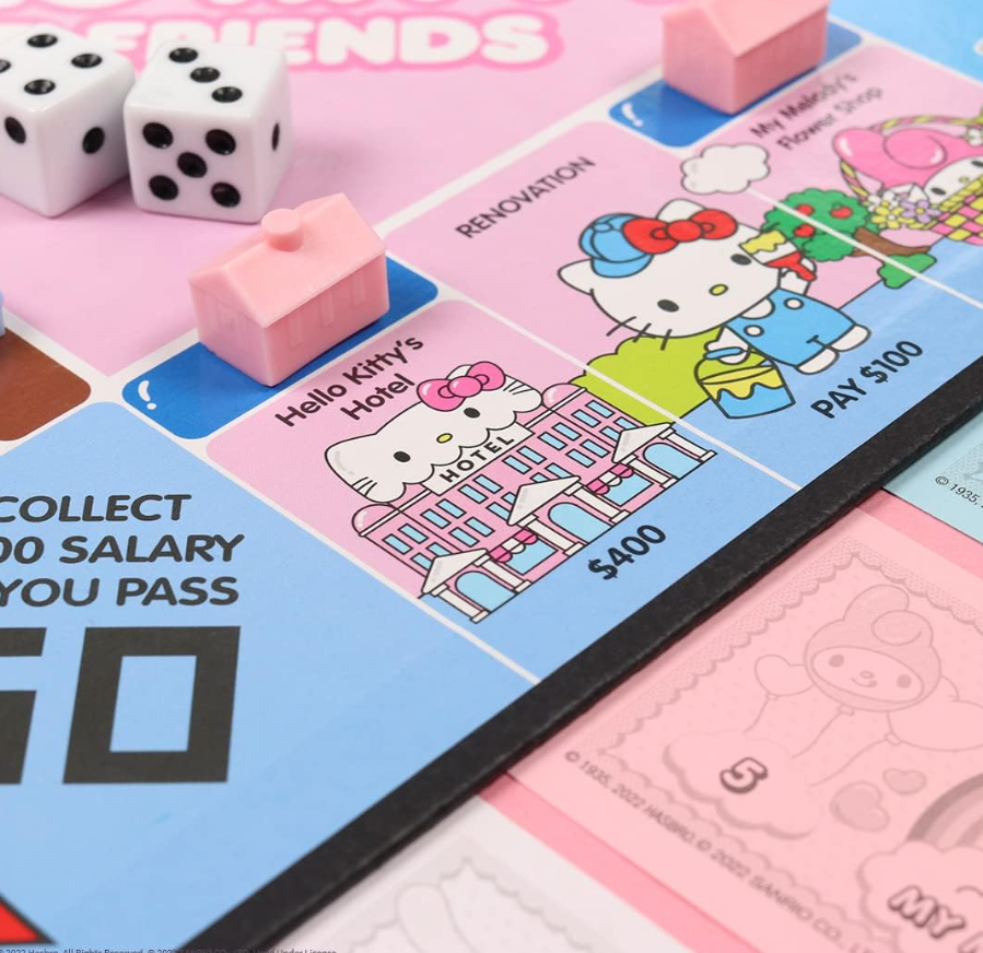 Hello Kitty and Friends Classic Monopoly Game Officially-Licensed