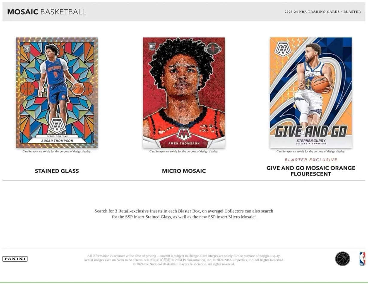 2023 Panini Mosaic Hoops Collector Box - 36 Cards