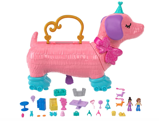 Polly Pocket Puppy Party Extravaganza Playset with 26 Accessories