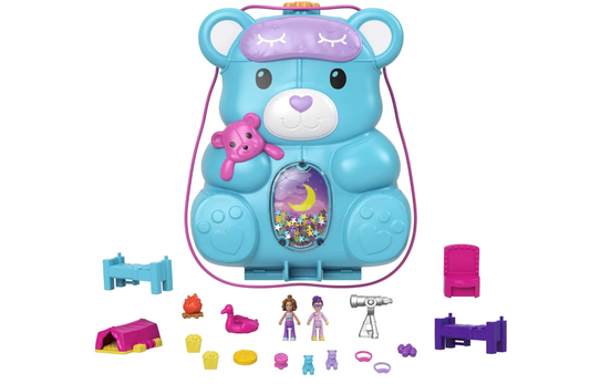 Polly Pocket Bear Handbag Playset: Overnight Adventure
