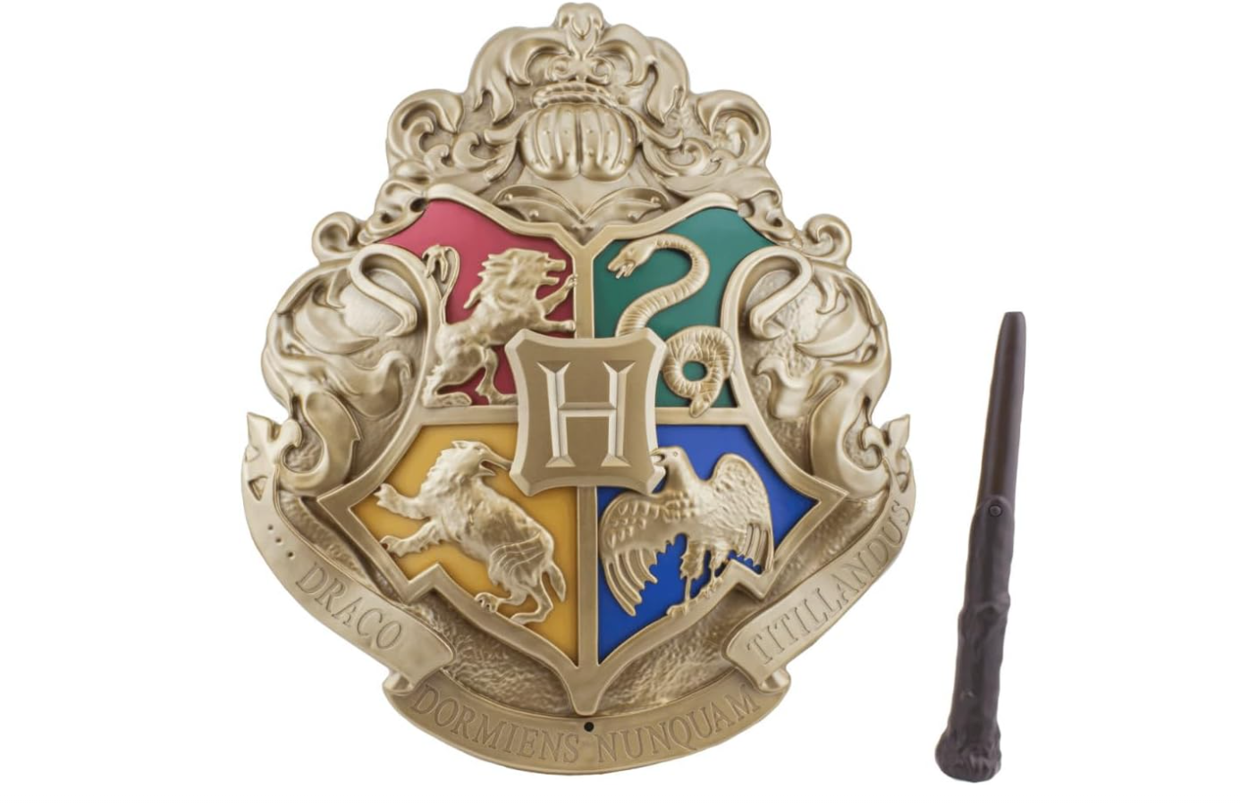 Hogwarts Crest Wizard Lamp with Magic Wand Remote
