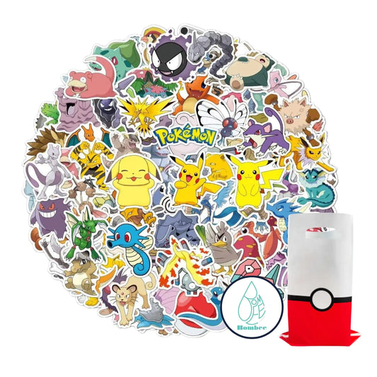100Pcs Pokemon Decal Set in Gift Bag - Waterproof Vinyl Stickers