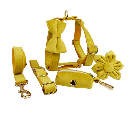 Velvet Fabric Dog Collar for Pets