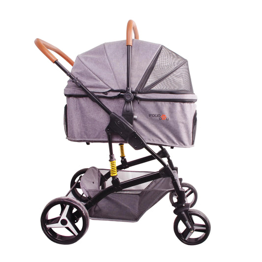 FOURPAW Pet Stroller Up to 55lbs Folding Lightweight & Multifunctional