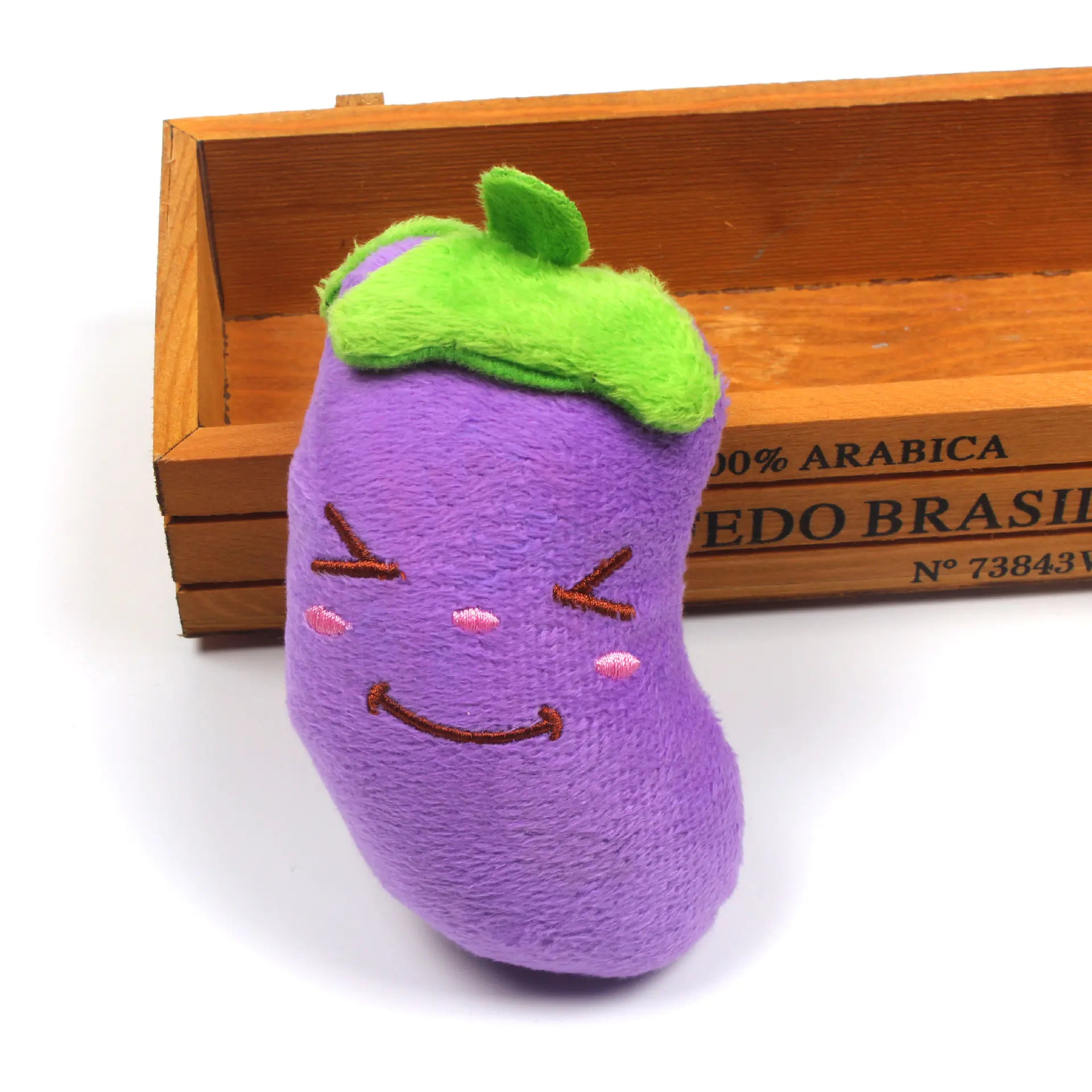 Plush Eggplant Simulation Toy for Pets