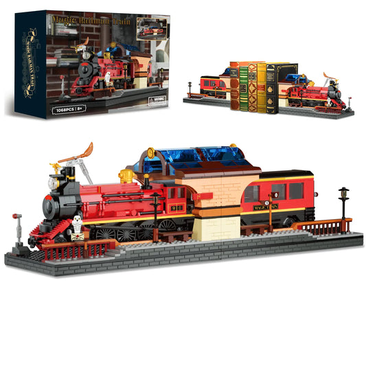 2in1 Harry Magic Train & Bookends Building Set - 1068pcs